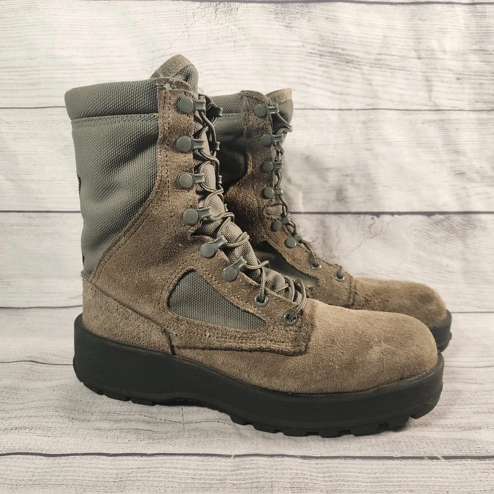 Altama Air Force TW Sage Green Gore-Tex Military Flight Boots Vibram Size 8 RF
